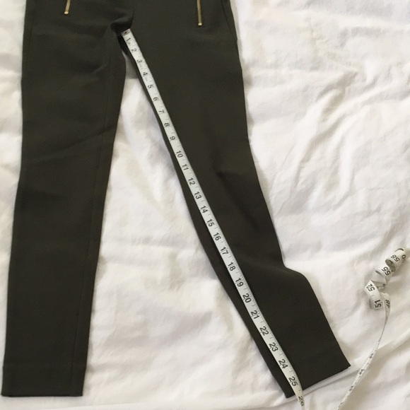 Loft Structured Leggings Pants with Gold Accents - Picture 3 of 3